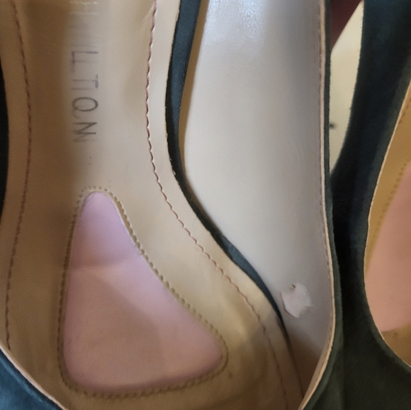 Paris Hilton green suade high heels - Picture 9 of 9